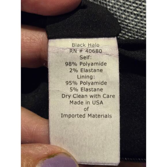 Black Halo Multicolor Abstract Floral Print Mini Dress, SZ 10, NWT - Picture 8 of 8